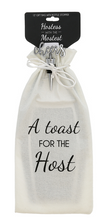 Load image into Gallery viewer, Toast for the Host Wine Gift Bag and Bottle Topper Set