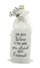 Load image into Gallery viewer, Toast for the Host Wine Gift Bag and Bottle Topper Set