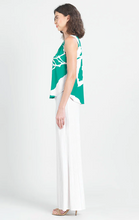 Load image into Gallery viewer, Clara Sunwoo Hi-Low Tank - Floral Branch in Emerald/Ivory 50% off
