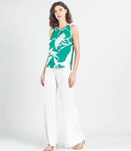 Load image into Gallery viewer, Clara Sunwoo Hi-Low Tank - Floral Branch in Emerald/Ivory 50% off