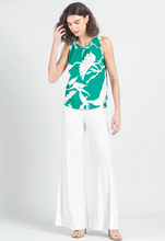 Load image into Gallery viewer, Clara Sunwoo Hi-Low Tank - Floral Branch in Emerald/Ivory 50% off