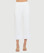 Load image into Gallery viewer, Palazzo Gauze Pants with Elastic and Small Slits - White
