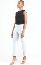 Load image into Gallery viewer, White Center Slit Ankle Pant by Clara Sunwoo -wrinkle free 50% off!