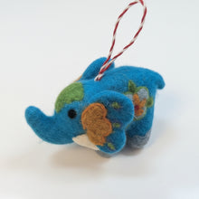 Load image into Gallery viewer, Wool Elephant Ornament