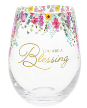 Load image into Gallery viewer, You Are a Blessing Gift Boxed Stemless Wine Glass 17oz