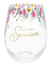 Load image into Gallery viewer, You Are a Survivor Gift Boxed Stemless Wine Glass 17oz