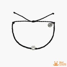 Load image into Gallery viewer, Pura Vida Black Paw Print Charm Bracelet