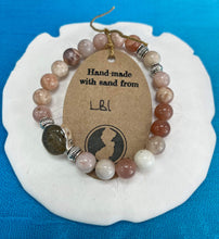Load image into Gallery viewer, Natural Stone Bracelet with Beach Sand from Long Beach Island, NJ - LBI