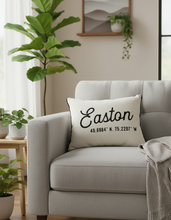 Load image into Gallery viewer, Easton, PA Coordinates Pillow