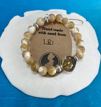 Load image into Gallery viewer, Natural Stone Bracelet with Beach Sand from Long Beach Island, NJ - LBI
