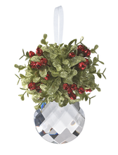 Load image into Gallery viewer, Mistletoe Crystal Hanging Ornament