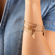 Load image into Gallery viewer, Alex and Ani &#39;P&#39; Initial Bracelet in Silver or Gold

