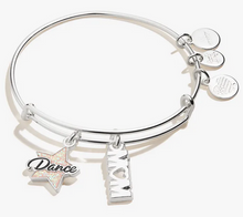Load image into Gallery viewer, Alex and Ani Dance Mom Duo Charm Silver Bangle
