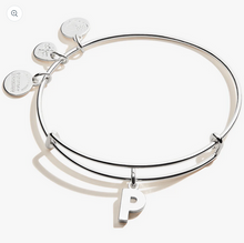 Load image into Gallery viewer, Alex and Ani &#39;P&#39; Initial Bracelet in Silver or Gold
