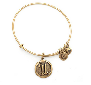 Alex and Ani Initial 'U' Bracelet in Silver or Gold - 50% OFF!
