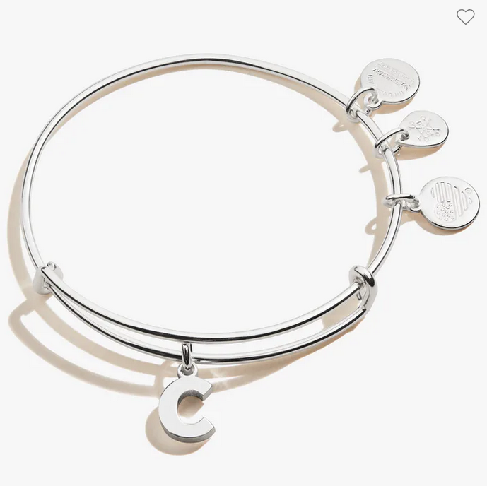 Alex and Ani 'C' Initial Bracelet Silver or Gold