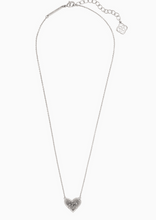 Load image into Gallery viewer, Kendra Scott Silver Ari Heart Necklace In Platinum Drusy