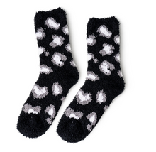 Load image into Gallery viewer, Cozy Cat Nap Lounge Socks in Black