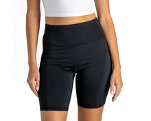 Load image into Gallery viewer, Fitkicks Black Crossover Bike Shorts
