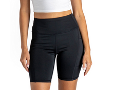 Load image into Gallery viewer, Fitkicks Black Crossover Bike Shorts