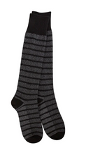 Load image into Gallery viewer, Holiday Stripe Knee High Socks- Black Multi