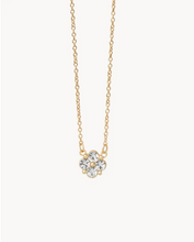 Load image into Gallery viewer, Spartina Gold Blessed Necklace Clear Crystals