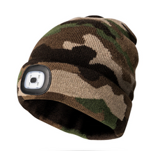 Load image into Gallery viewer, Rechargeable Night Scope LED Camo Beanie
