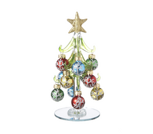 Load image into Gallery viewer, Mini Glass Christmas Trees with Assorted Ornaments
