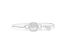 Load image into Gallery viewer, Sterling Silver Pavé Tree of Life Bangle