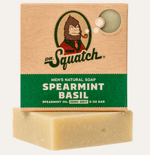 Load image into Gallery viewer, Dr. Squatch Spearmint Basil 5oz Men&#39;s Natural Soap
