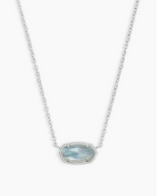 Load image into Gallery viewer, Kendra Scott Silver Elisa Necklace in Light Blue Illusion
