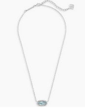 Load image into Gallery viewer, Kendra Scott Silver Elisa Necklace in Light Blue Illusion