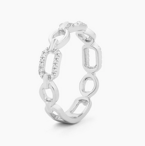 Linked Forever To You Ring In Sterling Silver or Gold Plated Sterling Silver