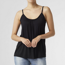 Load image into Gallery viewer, Elsie Adjustable Gathered Black Cami