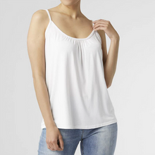 Load image into Gallery viewer, Elsie Adjustable Gathered White Cami