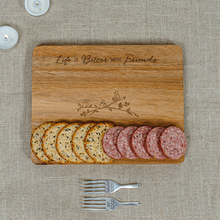 Load image into Gallery viewer, Life Is Better With Friends - 9" Acacia Cheese/Bread Board Set