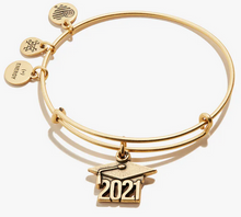 Load image into Gallery viewer, $12. Alex and Ani 2021 Graduation Cap Gold Bangle