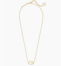 Load image into Gallery viewer, Kendra Scott Elisa White Opal in Silver or Gold Necklace