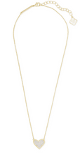Load image into Gallery viewer, Kendra Scott Gold Ari Heart Necklace In Iridescent Drusy