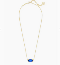 Load image into Gallery viewer, Kendra Scott Gold Elisa Necklace In Cobalt Cat's Eye