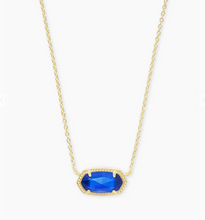 Load image into Gallery viewer, Kendra Scott Gold Elisa Necklace In Cobalt Cat's Eye