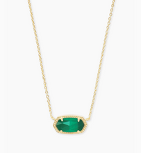 Load image into Gallery viewer, Kendra Scott Gold Elisa Necklace In Emerald Cat's Eye