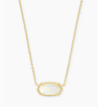 Load image into Gallery viewer, Kendra Scott Elisa White Opal in Silver or Gold Necklace