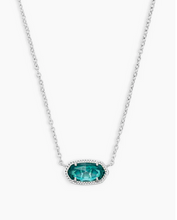 Load image into Gallery viewer, Kendra Scott Silver Elisa Necklace In London Blue