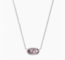 Load image into Gallery viewer, Kendra Scott Silver Elisa Necklace In Amethyst
