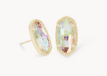 Load image into Gallery viewer, Kendra Scott Gold Ellie Stud Earrings In Dichroic Glass