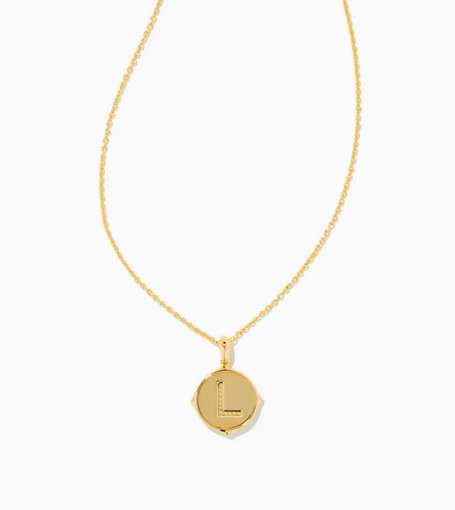 Kendra Scott Letter Disc Pendant Necklace