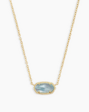 Load image into Gallery viewer, Kendra Scott Gold Elisa Necklace In Light Blue Illusion
