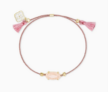 Load image into Gallery viewer, Kendra Scott Everlyne Pink Cord Friendship Bracelet In Rose Quartz