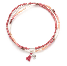 Load image into Gallery viewer, Chromacolor Miyuki Bracelet Trio - Blush Multi/Silver